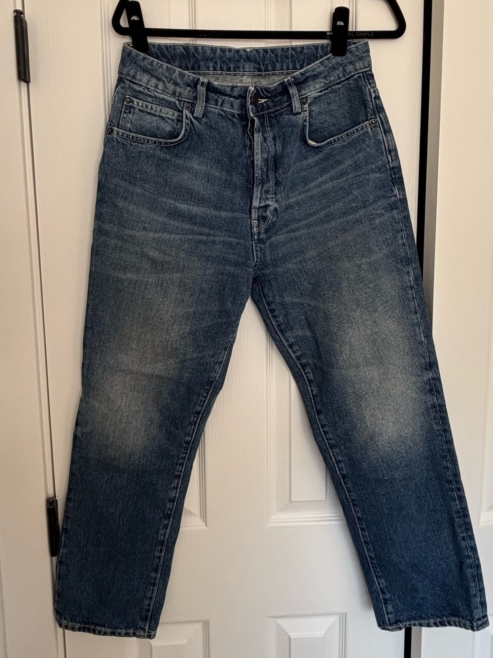 Women's Boyfriend Denim Jeans in Washed Blue